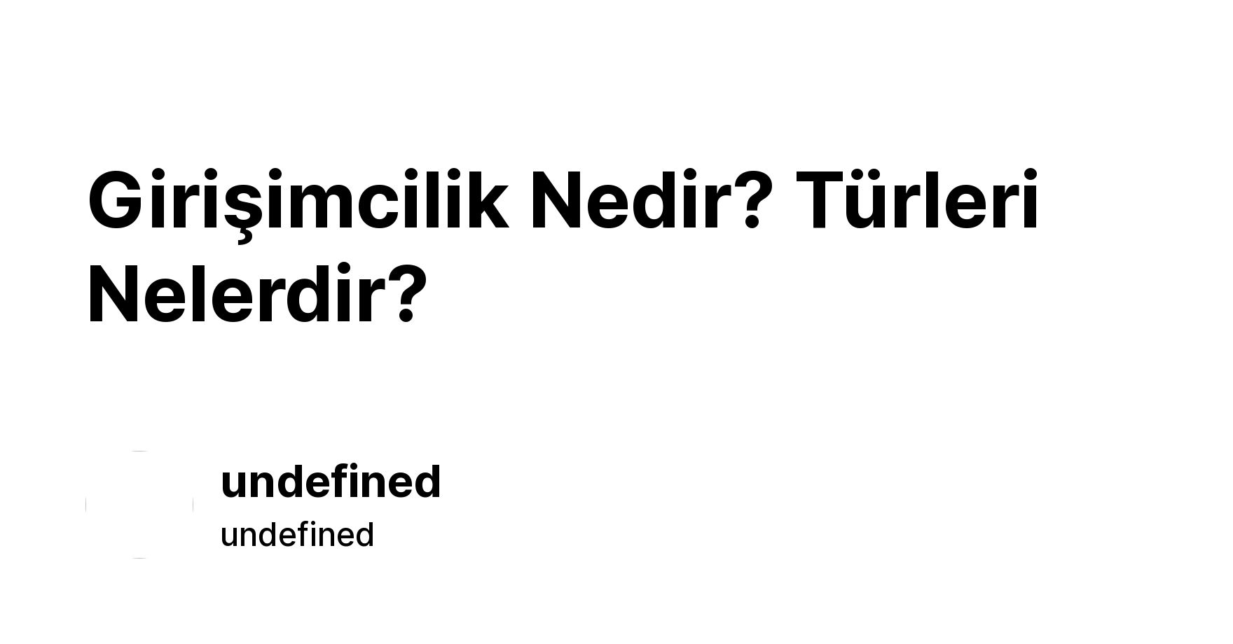 Girişimcilik Nedir? Türleri Nelerdir? - Ikas